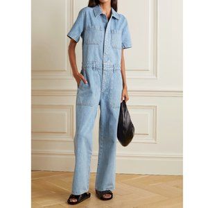 BNWT SLVRLAKE Wide-Leg Denim Workwear Jumpsuit Size M